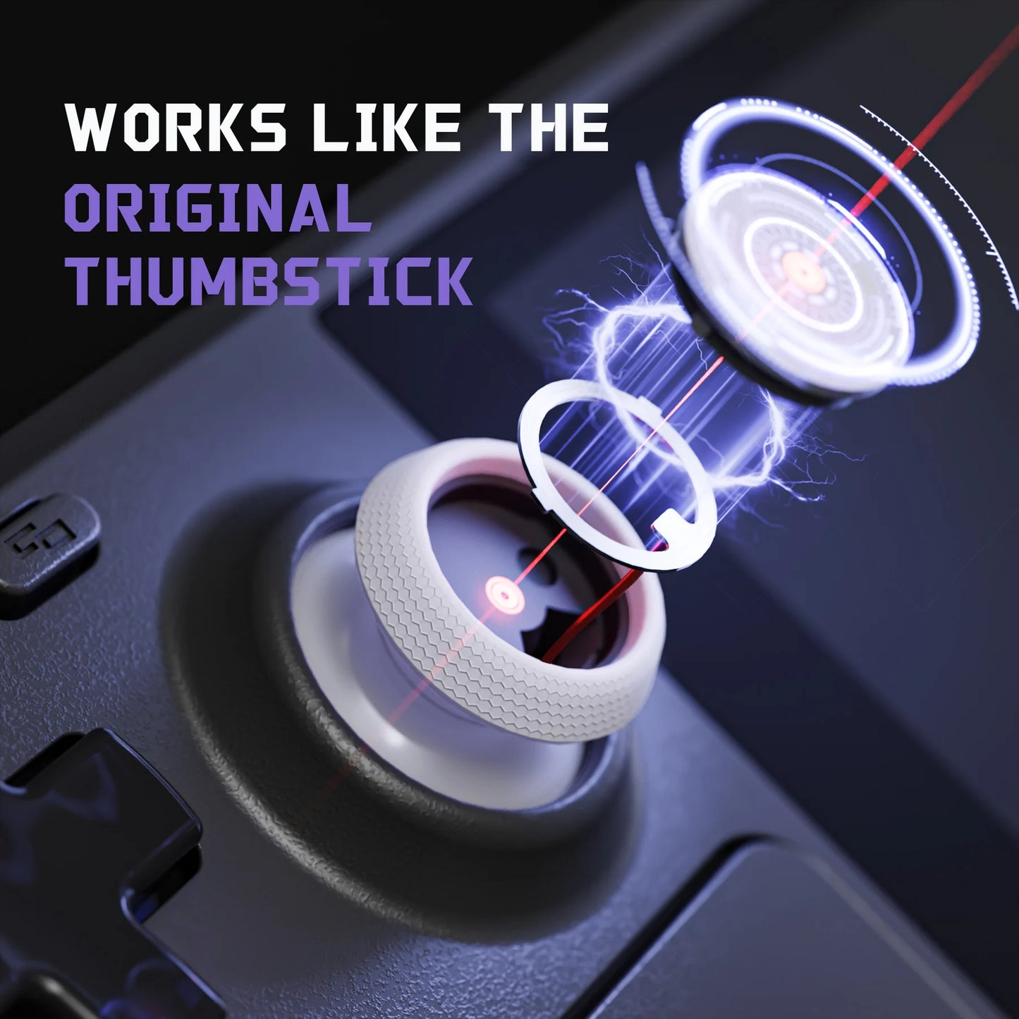 eXtremeRate Replacement Analog Thumbsticks for Steam Deck OLED and for Steam Deck LCD - White