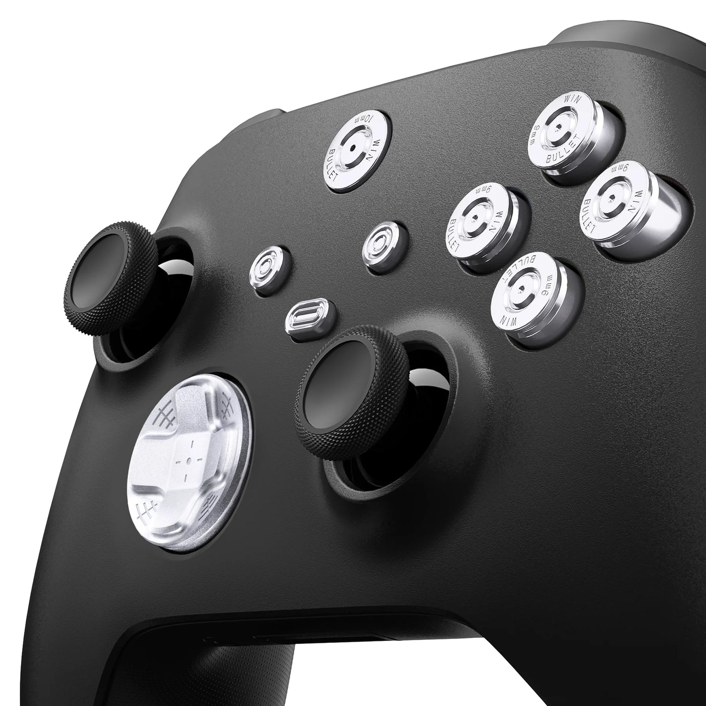 eXtremeRate 9 in 1 Custom Metal Buttons for Xbox Core Wireless Controller, Home ABXY Bullet Buttons for Xbox Series X/S